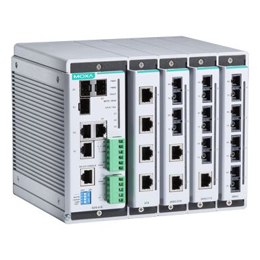 MOXA [EDS-619-T] 16+3G界面 コンパクトモジュラー・マネージドスイッチ T真似形