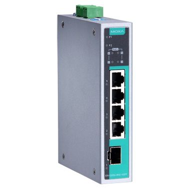 MOXA [EDS-G205A-4POE-1GSFP] 5ポートフルギガビット・PoEアンマネージドスイッチ