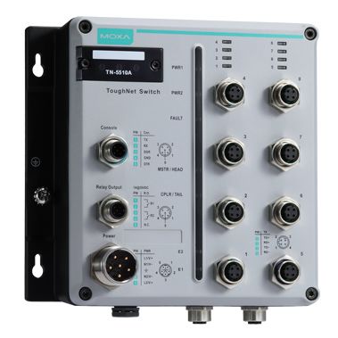 MOXA [TN-5510A-2GTXBP-WV-CT-T] EN50155証明 8+2ポートギガビットイーサネットスイッチ ギガビットイーサネットカッパーボード バイパスリレイ コンフォーマルコーティング T真似形