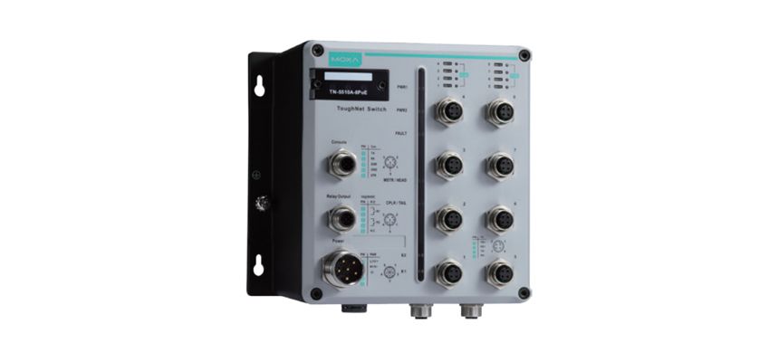 MOXA [TN-5510A-8POE-2GTXBP-WV-CT-T] EN 50155公許 8ポートマネージドイーサネット/8 PoE取り替えっこ
