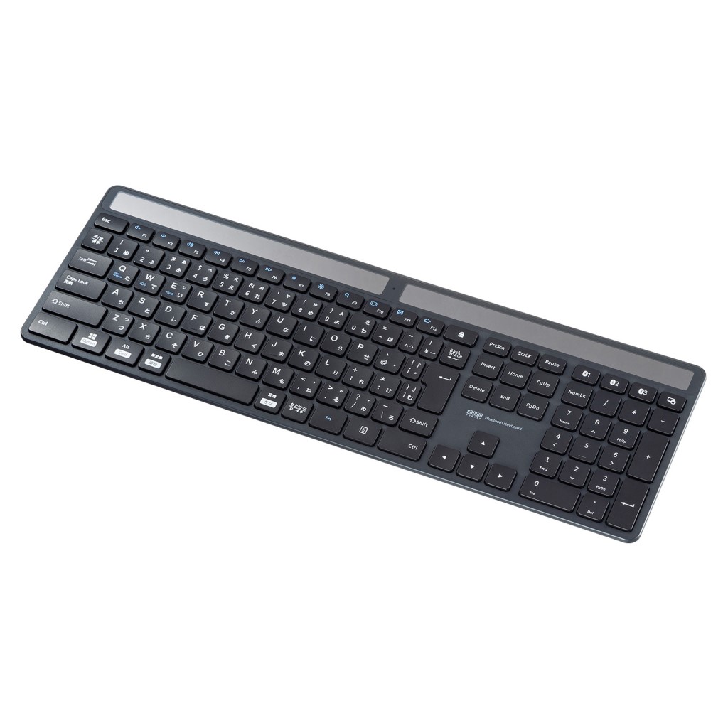 サンワサプライ [SKB-BTEC1BK] ソーラー充電Bluetoothキーボード｜TT-Mall