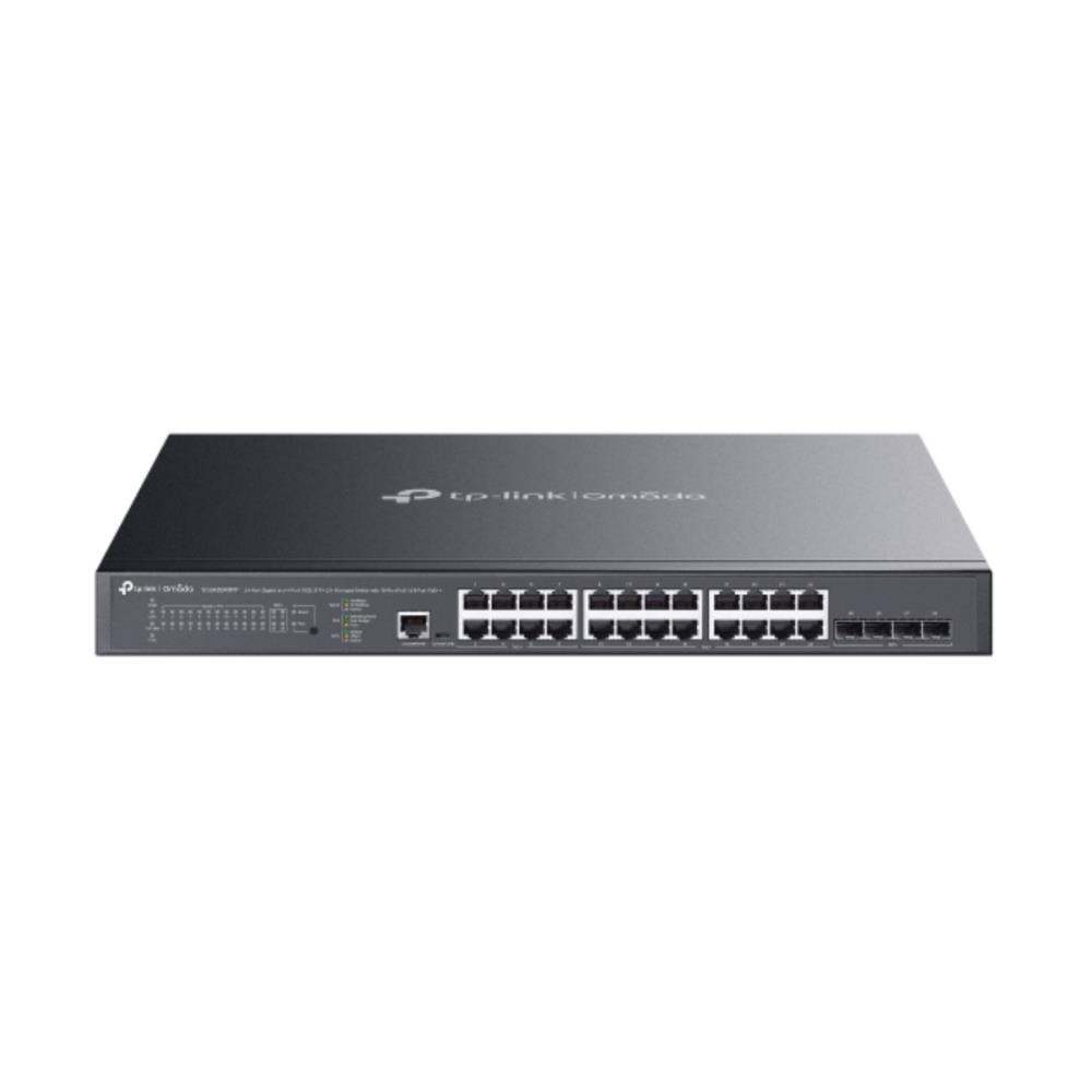 TP-Link [SG3428XMPP(UN)] Omada 24ポートギガビット\u0026 4界面 10GE SFP+ L2+マネージスイッチ(PoE+16界面 \u0026 PoE++8界面積み上げる)