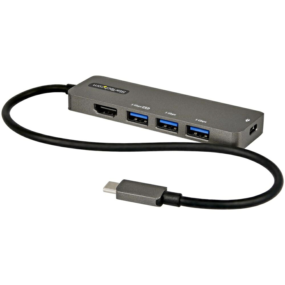 StarTech.com [DKT30CHPD3] USB Type-C マルチ取り替えっこアダプタ/USB-C-HDMI 2.0b 4K60サイクル(HDR10)/100W Power Delivery通行手形スルー相応う/USB 3.0 界面x4/USB-Cマルチこしき