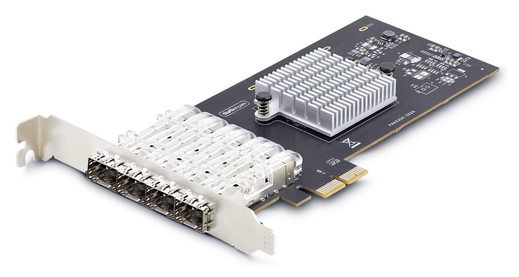 StarTech.com [P041GI-NETWORK-CARD] ネットワークアダプターカード/4界面 1G SFP(全二重)/PCI Express 2.0 x2/Intel I350-AM4/1000BASE 銅線/グラスファイバー/Windows \u0026 リナックス/PCIe ローカルエリアネットワーク 押しひろげる 増設 界面 ゲーム盤 NIC