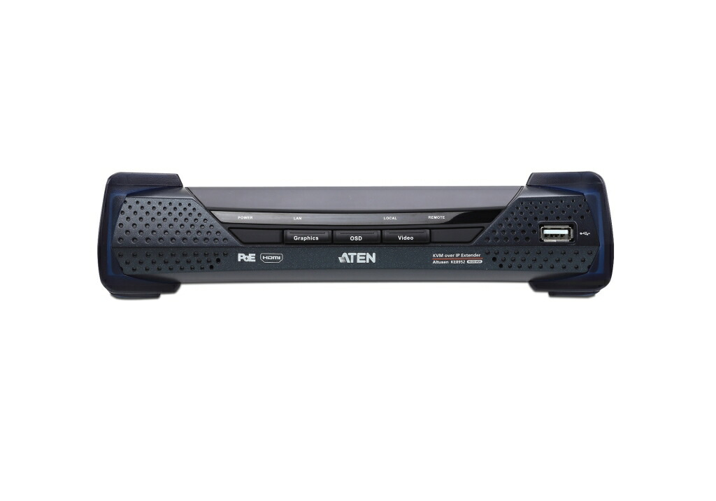 高級 ATEN DVI-I シングルディスプレイ IP-KVMトランスミッター デュアル電源 LAN対応 KE6900AT 