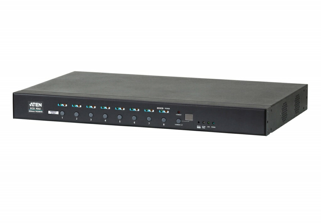 ATEN [PE6208AVA/ATEN] 価値づける役立つこと･リモートワット数抑えつける役立つこと積み上げる 1U筐体引きはなつ印字機 8降車口eco PDU