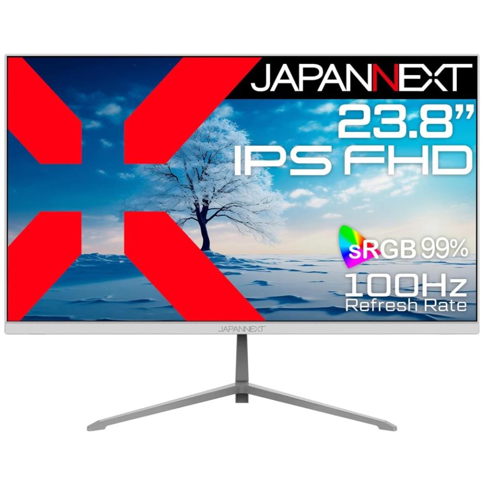 ジャパンネクスト [JN-IPS238FHD2-C6-W] 23.8in 液晶見せびらかす(1920x1080/IPS/DP/HDMI/Type-C65W給電/金棒引き/非光輝/ホワイトカラー/2年引き受ける)
