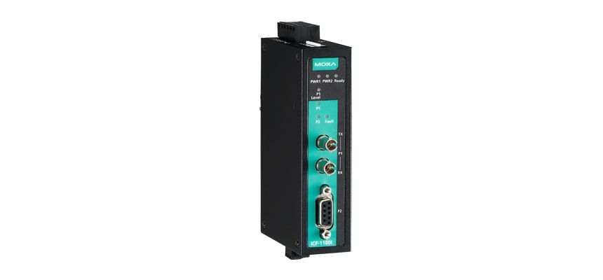 MOXA [ICF-1180I-S-ST-T] 製作用PROFIBUS-衣料繊維変換器 シングルST T模範例 パソコン・周辺機器-その他