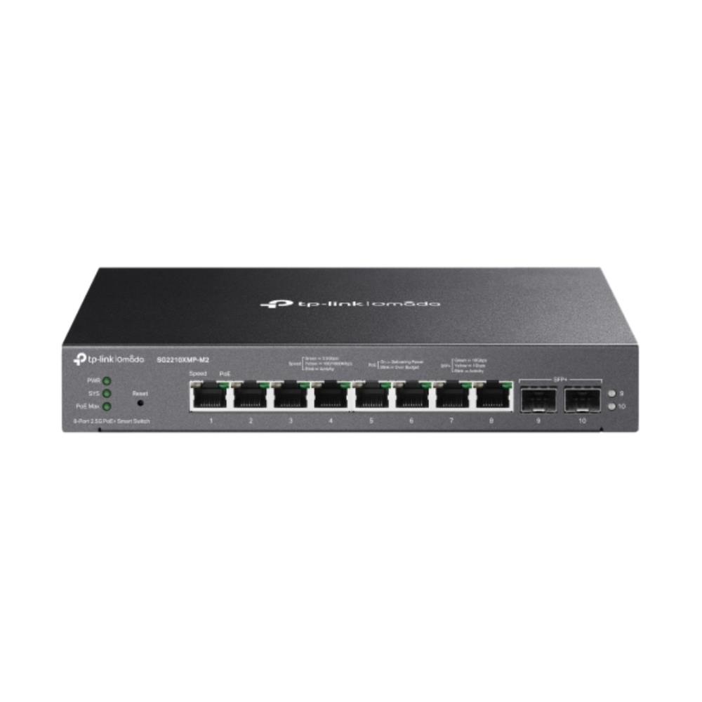 TP-Link [SG2210XMP-M2(UN)] Omada 2.5GBASE-T界面x8\u002610GE SFP+界面x2 かっこ良い取り替えっこ(PoE+界面x8積み上げる)