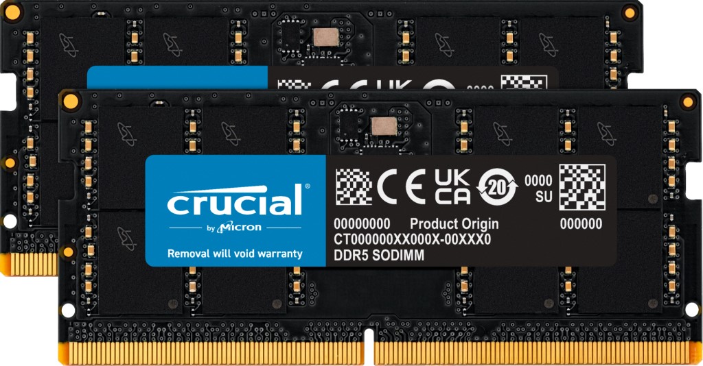 crucial [CT2K32G56C46S5] 万覚え帳パソコン用増設記憶装置 64GB(32GBx2枚)DDR5 5600MT/s CL46 SODIMM