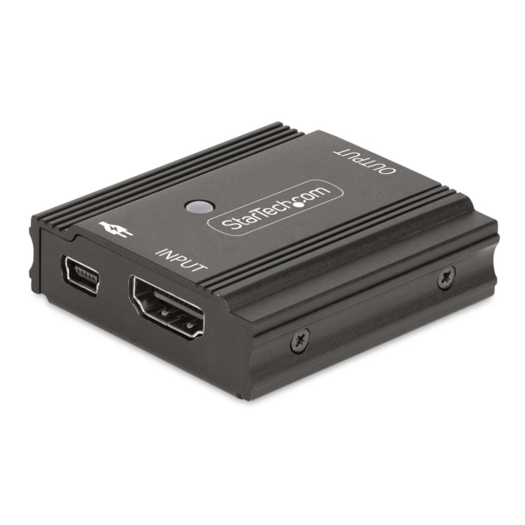 StarTech.com [33FT-8K-HDMI-BOOSTER] HDMI 2.1リピーター/8K60サイクル 4K144サイクル 10m/4K60サイクル 25m/1080p 45m/HDR10/USB給電/HDMI交通信号アンプリファイアー 取りひろげる 中継ぎ アダプタ