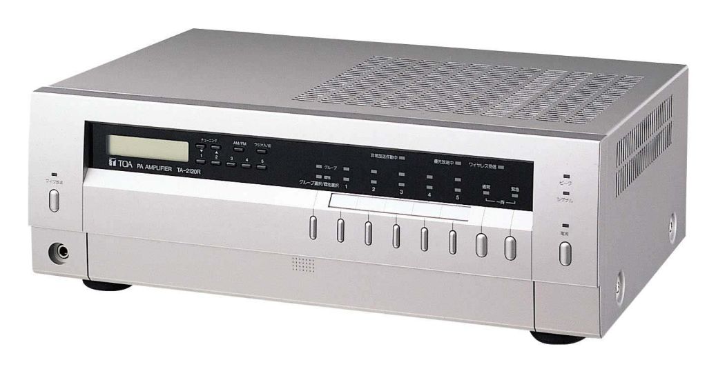 TOA [TA-2120R] 卓上型アンプリファイアー 120W 5局 ラジオ受信機付