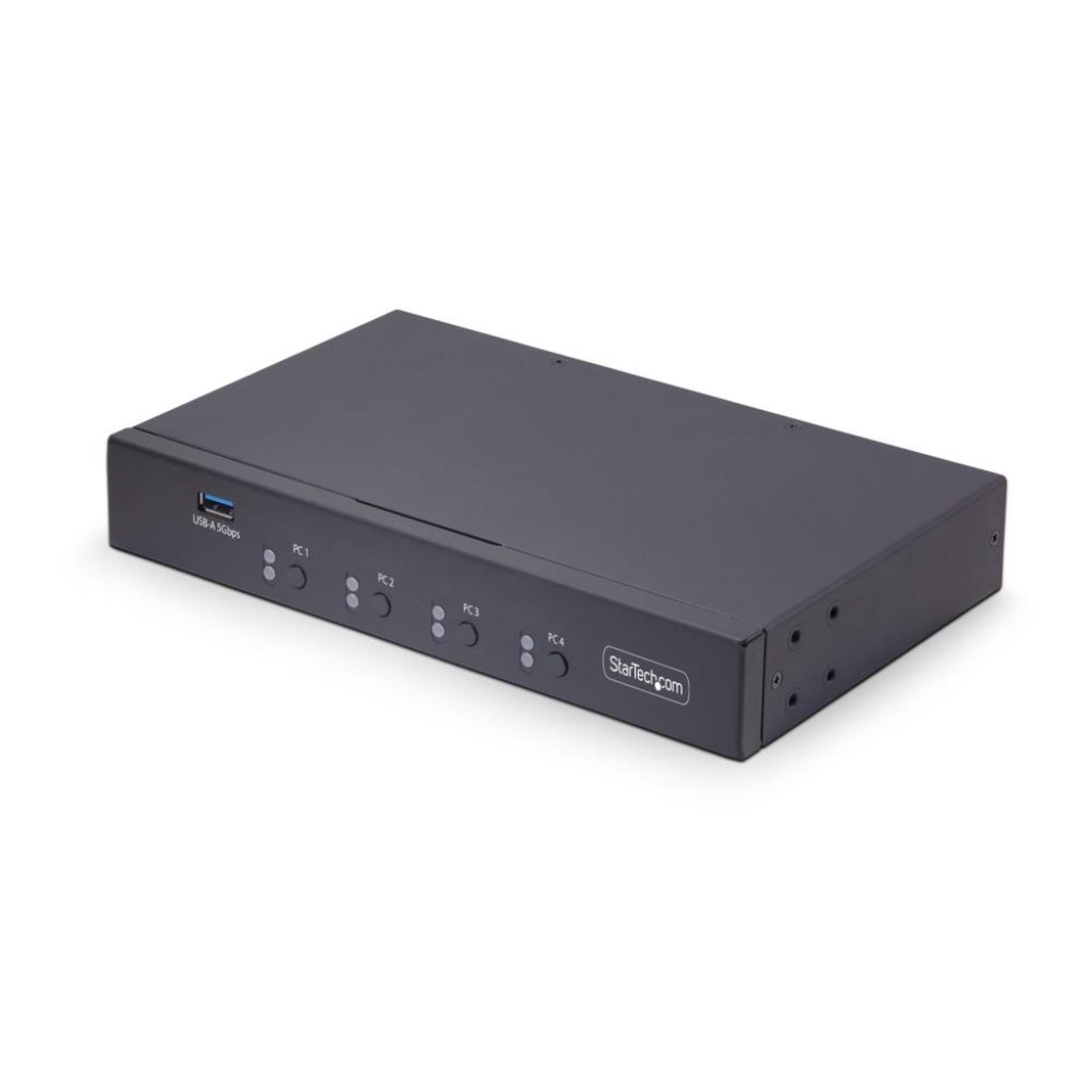 StarTech.com [P4A20132-KM-SWITCH] KM取り替えっこ/4界面/二十日鼠うつり変わり/3.5粍 USBオーディオ/鍵盤 二十日鼠用パソコンうつり変わり器/マイコン 境界線の外側計器分かちあう