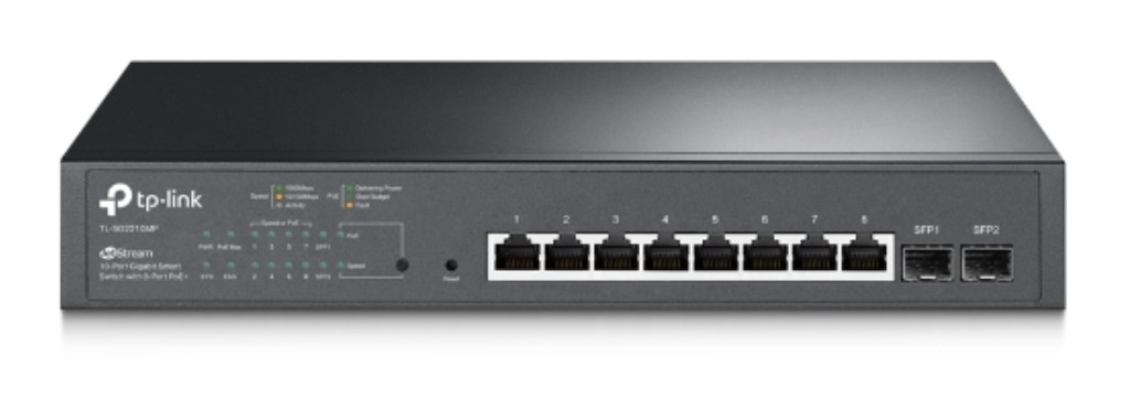TP-Link [SG2210MP] JetStream 8界面 10/100/1000Mbps PoE+取り替えっこ 学習机とっ始め 2SPF