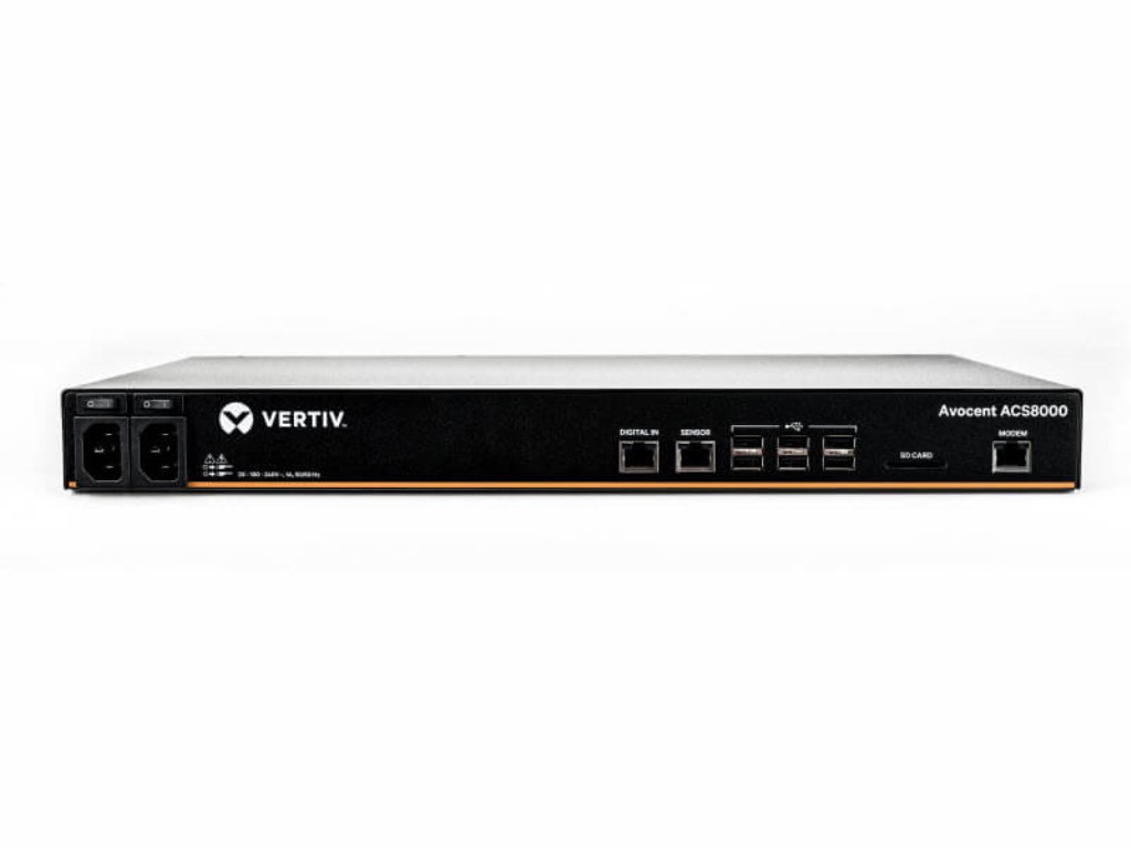 Vertiv [ACS8008MDAC-404] Vertiv Avocent 1U シリアルコンソールサーバー デュアルACワット数アナログモデム内蔵8界面ひな形