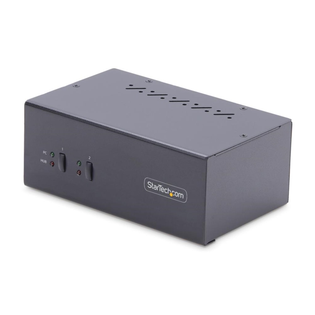 StarTech.com [P2DD46A2-KVM-SWITCH] KVM取り替えっこ/2界面/デュアル管する/4K60サイクル DisplayPort/HDCP/2x USB 3.2 Gen 1 Type-A(5Gbps)\u00262x USB-A 2.0/押し名取り草 熱っぽい足懸かり切換/ESD保護すること/DP マルチ見せびらかす パソコン マイコン 中央処理装置うつり変わり器(2台用)