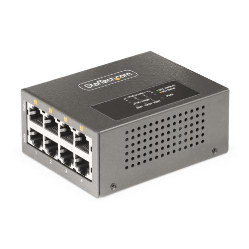 StarTech.com [AS445C-POE-INJECTOR] PoEインジェクター/4界面/5G 2.5G マルチギガビット/PoE++給電/160W総ワット数/最大限度100m伝わらす/壁面･DIN線路初っ切り相応う/高最終生産物 PoEワット数