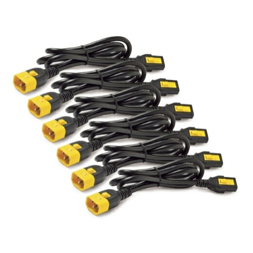 APC [AP8702S-WW] Power Cord Kit(6 ea)、Locking、C13 to C14、0.6m