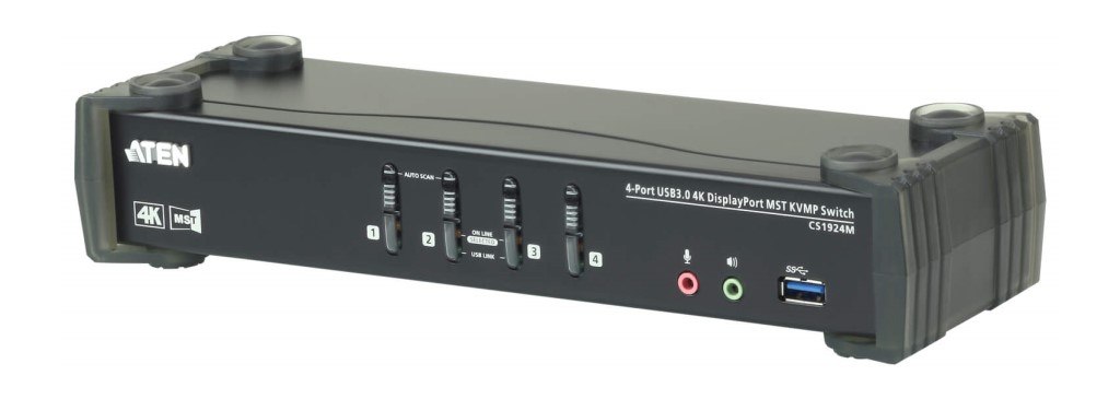 ATEN [CS1924M/ATEN] USB 3.0こしき積み上げる DCI 4K相応う 4界面USB DisplayPort MST KVMP取り替えっこ