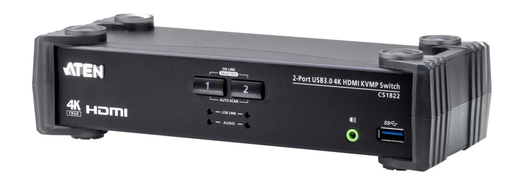 ATEN [CS1822/ATEN] 2ポートUSB3.0ハブ搭載HDMI KVMPスイッチ(4K対応、オーディオミキサーモード搭載)｜TT-Mall
