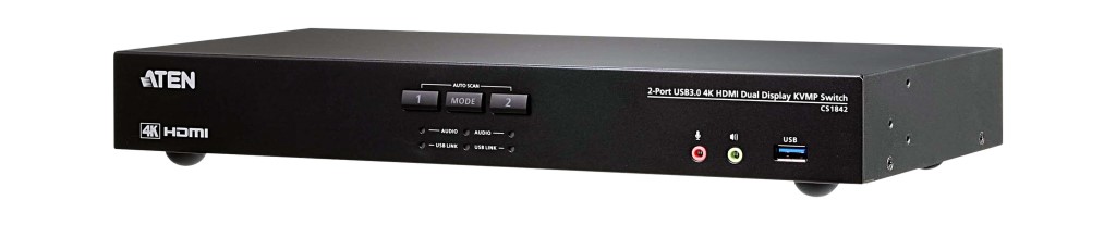 ATEN [CS1842/ATEN] 2界面HDMIデュアル見せびらかす KVMP取り替えっこ(2界面USB 3.0こしき積み上げる、4K相応う)
