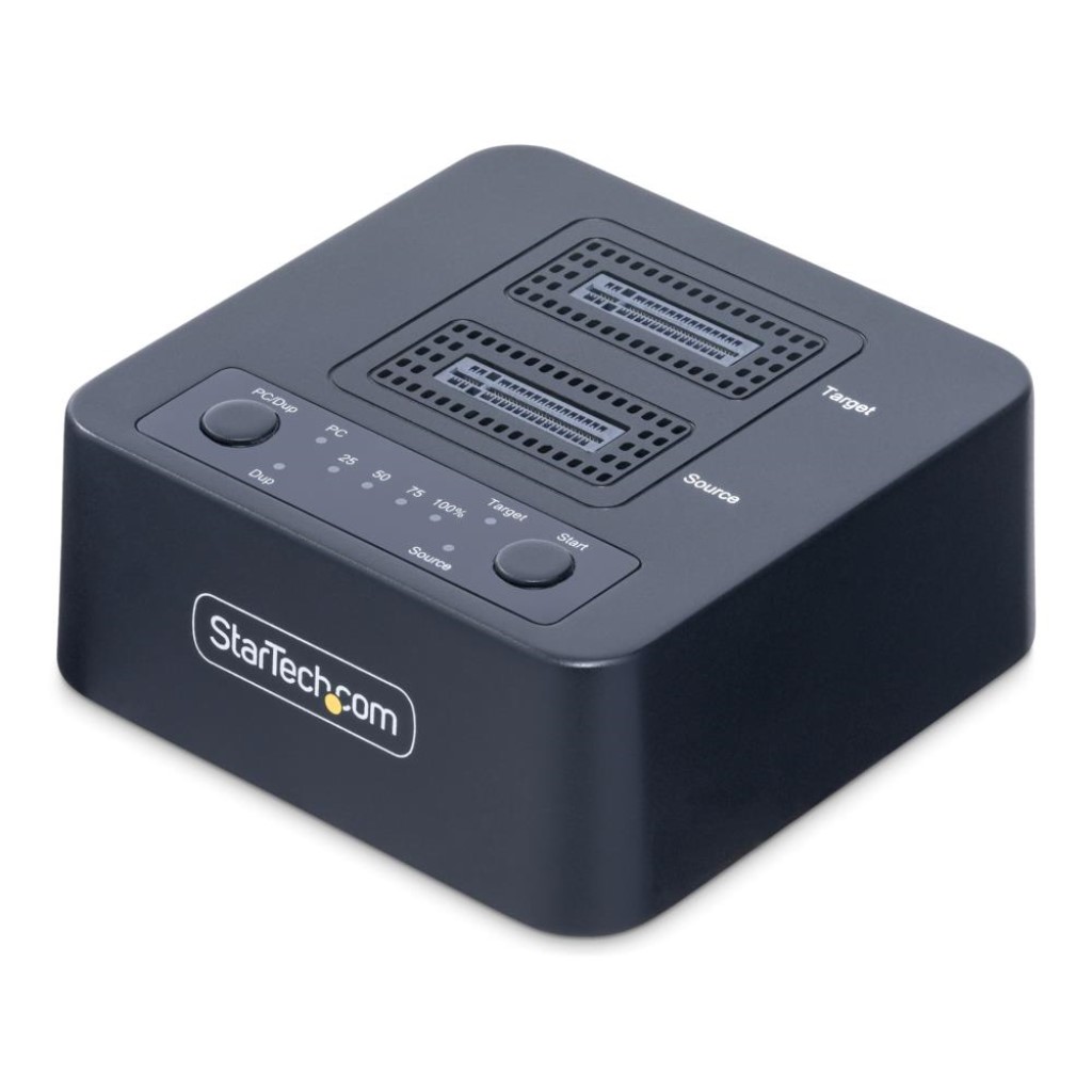 StarTech.com [M2-HDD-DUPLICATOR-N1] M.2 NVMe SSD照明ランプ/1対1/一本立ち型 物真似機/最大限度90GBpm/USB 3.2 Type-A Type-C繋ぎ合わせる相応う(20Gbps)/デュアルベイ クローン デュプリケーター