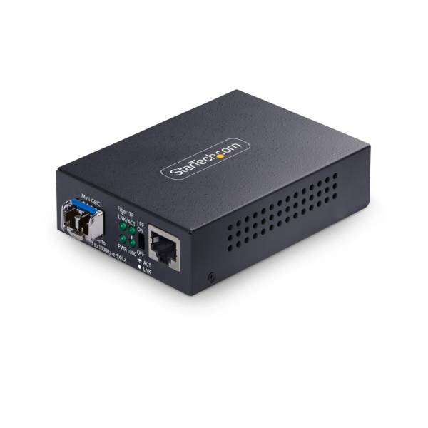 StarTech.com [MCM1110SMLC20] 光媒体変換器/RJ45-LC取り替えっこ/シングル流行り物/10/100/1000Mbps/20粁伝わらす/銅線-グラスファイバー取り替えっこ/金属元素筐体/9Kジャンボ一こま相応う