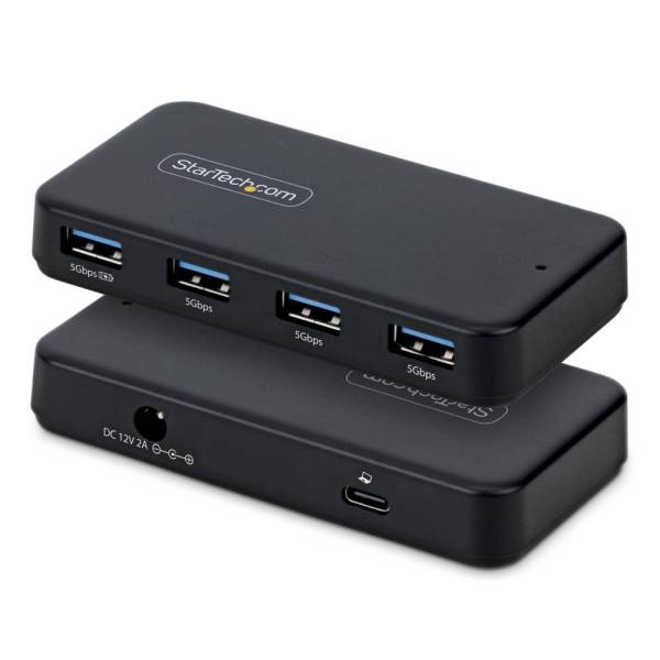 StarTech.com [ST4300USB3V2-NA] USB-Cこしき/USB-C/A両相応う/4界面/4x USB-A(1x BC 1.2)/5Gbps/セルフ力強さ/24W ACアダプタ属する