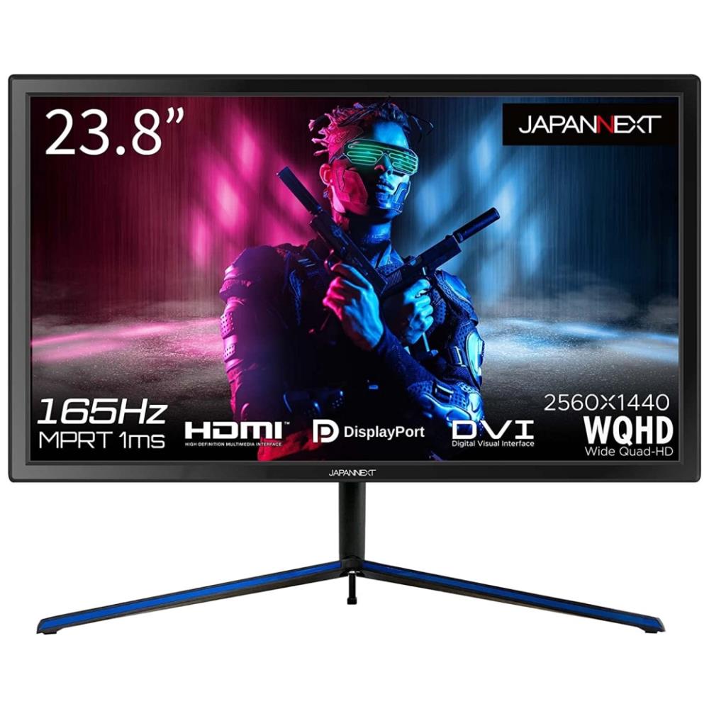 ジャパンネクスト [JN-238GT165WQHDR] 23.8インチ液晶ディスプレイ(2560x1440/TN/165Hz/DP/HDMI/DVI/チルト/非光沢/2年保証)｜TT-Mall