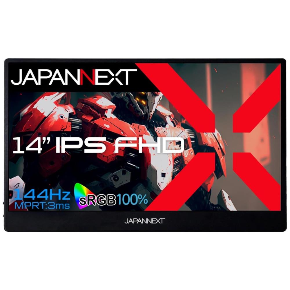 ジャパンネクスト [JN-MD-14I144F] 14インチ モバイルゲーミングモニター(1920x1080/IPS/miniHDMI/Type-Cx2/スピーカー/非光沢/2年保証)｜TT-Mall
