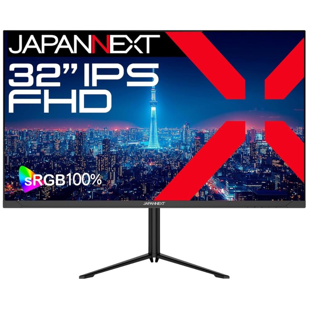 ジャパンネクスト [JN-IPS32F-HSPC6] 32in 液晶見せびらかす(1920x1080/IPS/DP/HDMI/Type-C65W給電/金棒引き/高さ自然調整/スイベル/中心/半光輝/2年引き受ける)