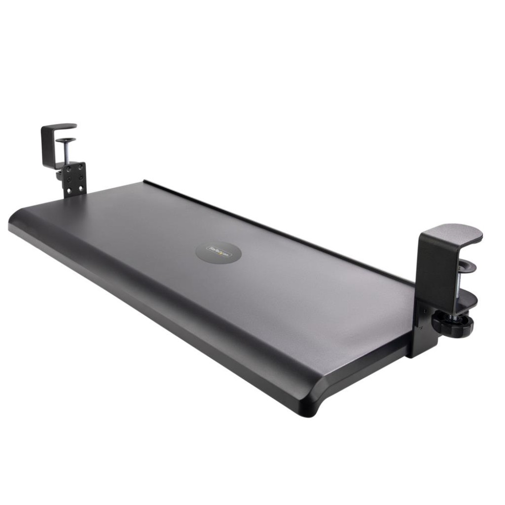 StarTech.co.. [KEYBOARD-TRAY-CLAMP1] キーボードトレイ/クランプ & スライド式/耐荷重12kg/高さ調整可能(3段階)/フルキーボード&マウス収納可能/後付け引き出しタイプ/パソコンデスク用キーボードトレイ｜TT-Mall