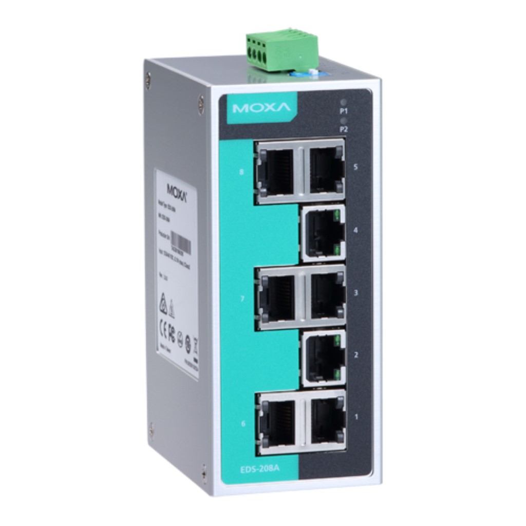 MOXA [EDS-208A-T] 8ポート(8xRJ45)アンマネージドスイッチ Tモデル｜TT-Mall