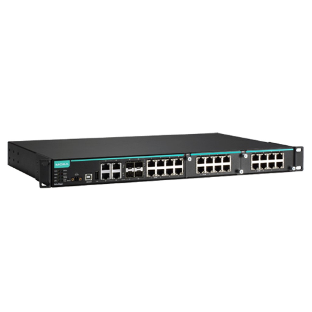 MOXA [IKS-6728A-4GTXSFP-24-T] 製造用モジュラマネージド イーサネットスイッチ