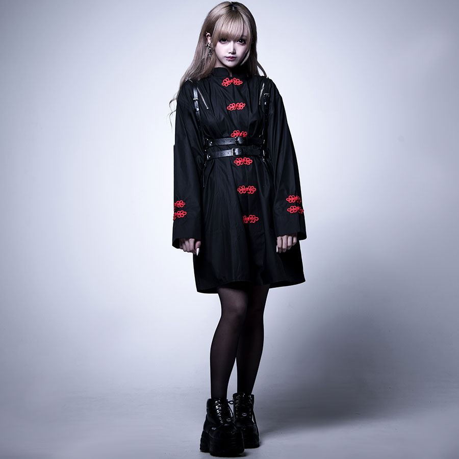 サスペンダー ハーネス ハーネスリング レディース アクセサリー かわいい 可愛い 韓国 韓流 映え 原宿系 病み V系 ゴシック 病みかわ 地雷系 ダーク ブラック 黒 22 春 春夏 夏 沸騰ブラドン