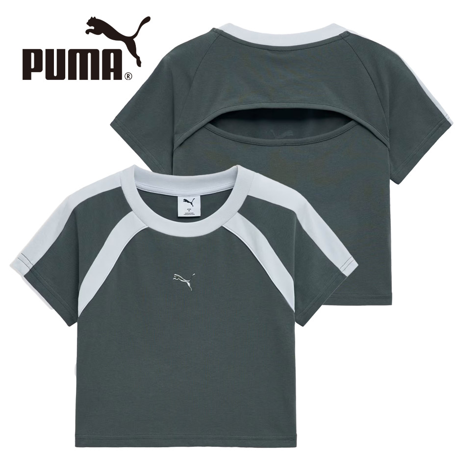 PUMA プーマ W DARE TO SHORTSLEEVE TEE ショートスリーブ 633249 83MINERAL GRAY PUMA ｳｪｱ プーマウェア W DARE TO SHORTSLEEVE TEE ショート