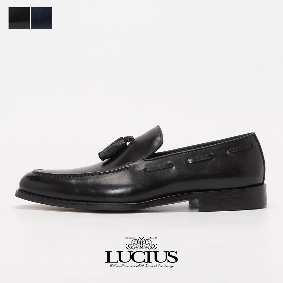 タッセルローファー メンズ タッセル ローファー おしゃれ カジュアル 革靴 ブランド LUCIUS ルシウス 本革 本皮 黒 ビジネス メンズ靴 Uチップ カジュアルシューズ モカシン ビジネスシューズ スリッポン レザー スーツ 紳士靴 ブラック ネイビー 紺 通勤 通学 シューズ 靴