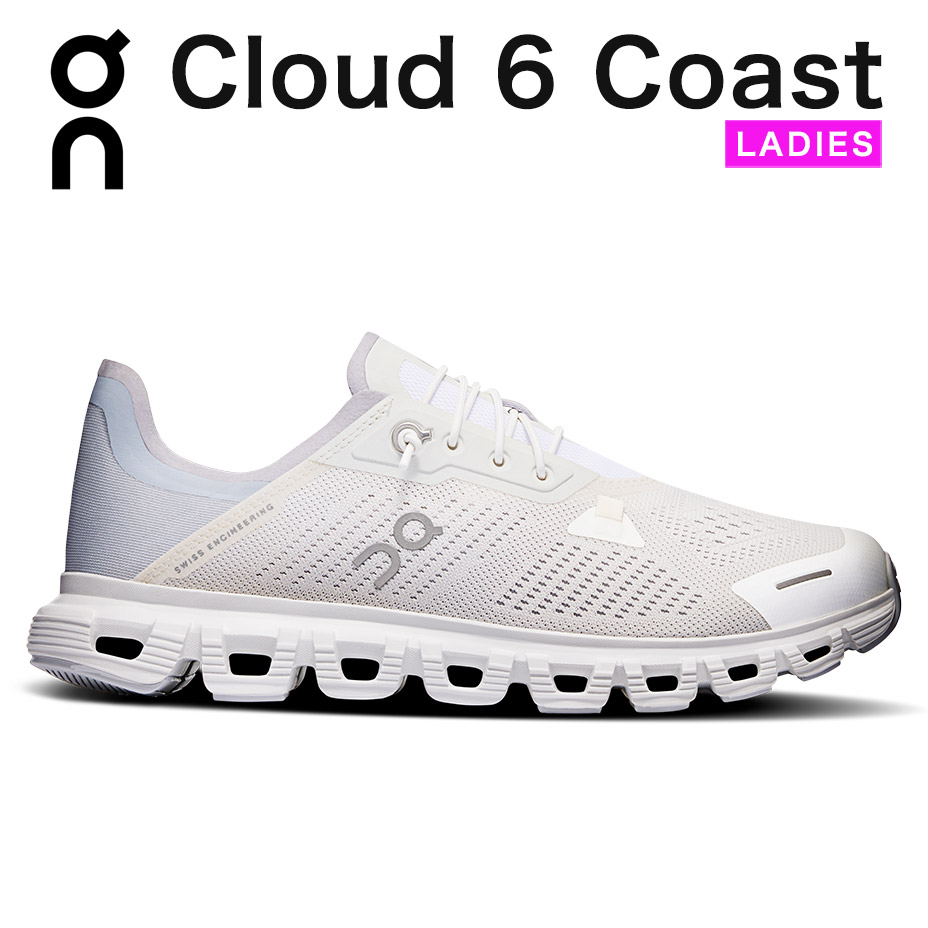 on cloud 6 coast オン On スニーカー シューズ クラウド 6 コースト cloud6 クラウド6 3WF10020813 レディース ランニングシューズ スリッポン ブランド おしゃれ 軽量 軽い 履きやすい 疲れにくい 厚底 ローカット 結ばない ひも ホワイト 白 靴