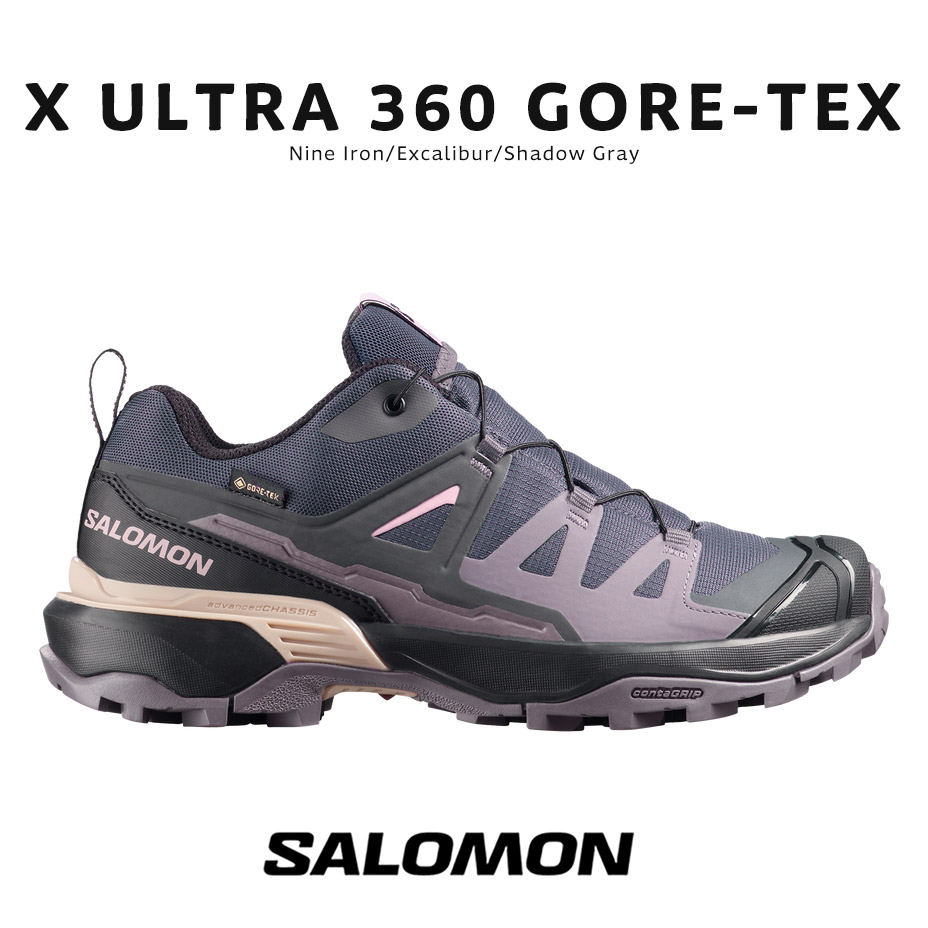 salomon x ultra 360 gore-tex gore tex gtx サロモン エックス ウルトラ 360 ゴアテックス L49102300 レディース トレイル駈けっくら トレラン トレイル シューズ トレイルランニングシューズ 雨合羽 トレッキングシューズ 靴 スニーカー 山登り 黒いこと 黒 2026 春 春夏 夏
