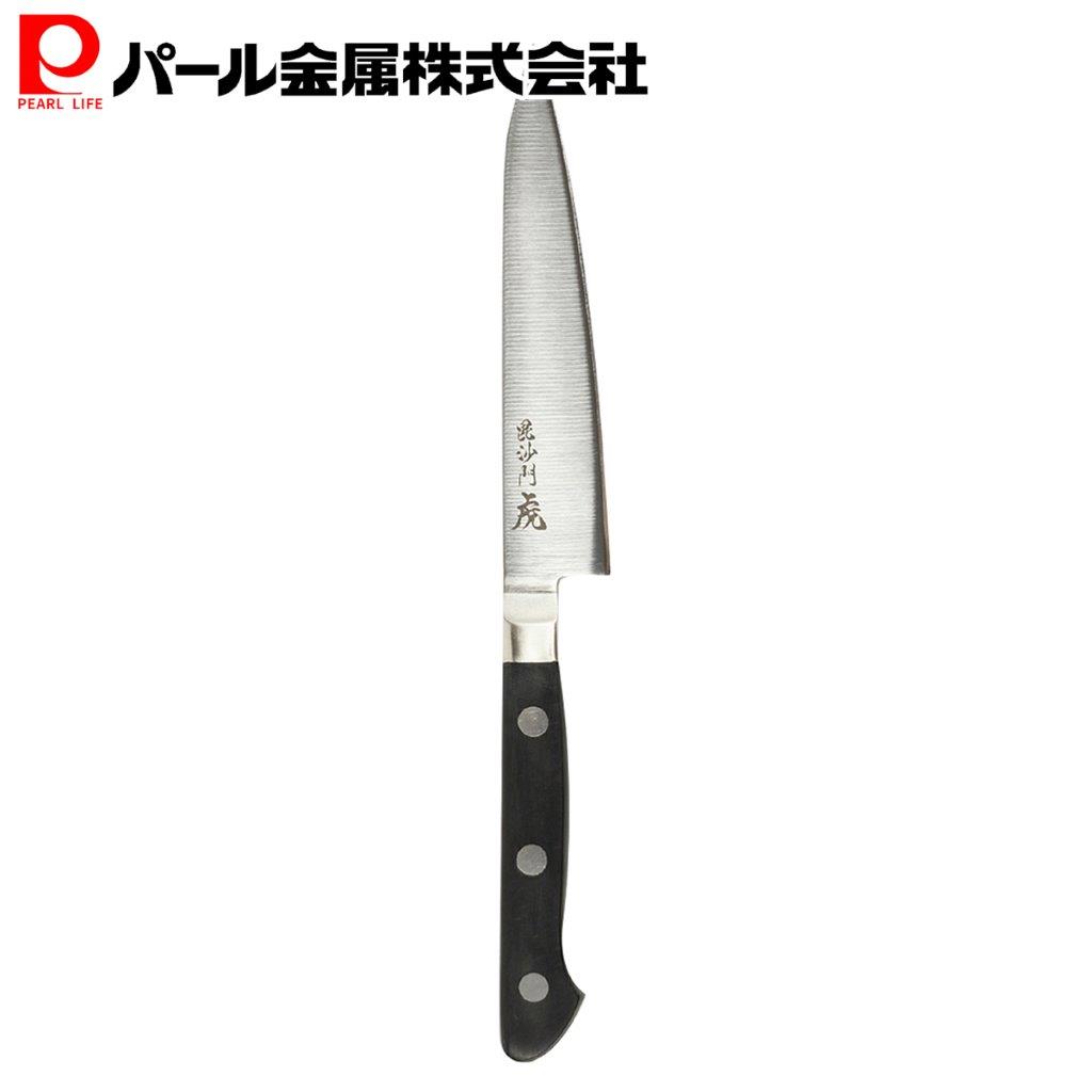 【4月19日限定全品ポイント5倍】 パール金属公式 ペティ ナイフ 包丁 125mm モリブデン鋼 シルバー 毘沙門 虎 F-1297 包丁ナイフ ペティナイフ 料理 下ごしらえ 切れ味 食洗機対応 キッチン用品