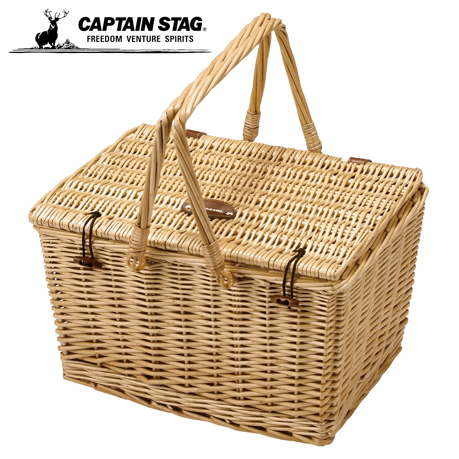 【1月24日20時～お買い物マラソン】 キャプテンスタッグ(CAPTAIN STAG) アウトドア ピクニックバスケット 蓋付 UT-1029