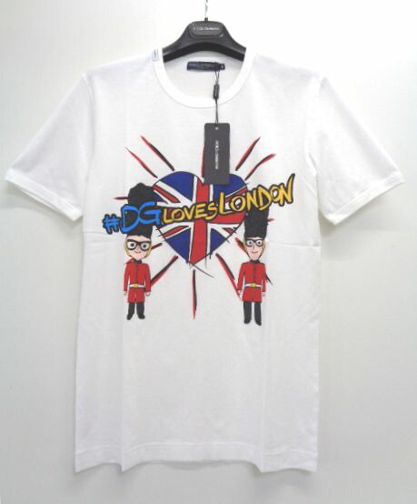 DOLCE&GABBANA ドルガバ ロゴ＆KINGパッチ装飾 半袖 Tシャツ DOLCE&GABBANA ドルガバ ロゴ＆KINGパッチ装飾 半袖 Tシャツ