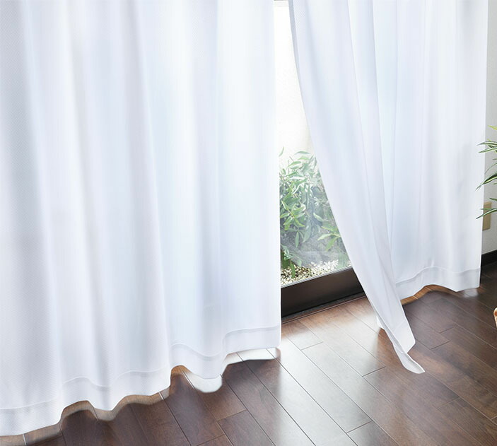 楽天市場】カーテン レース セット 2枚セット 100×218 大きめ 大きい