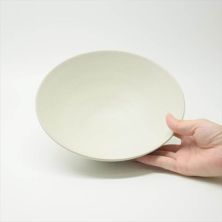 常滑焼 チャラ掛け 碗 20cm 白 器 お皿 陶器 食器 おしゃれ 和食器 プレゼント ギフト 結婚祝い キッチン用品 調理器具 キッチン雑貨 川端滝三郎商店 【ラッピング対象外】|くらしあす