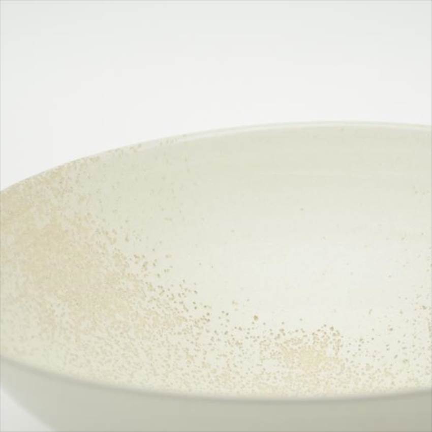 常滑焼 チャラ掛け 碗 20cm 白+貝 器 お皿 陶器 食器 おしゃれ 和食器 プレゼント ギフト 結婚祝い キッチン用品 調理器具 キッチン雑貨 川端滝三郎商店 【ラッピング対象外】|くらしあす