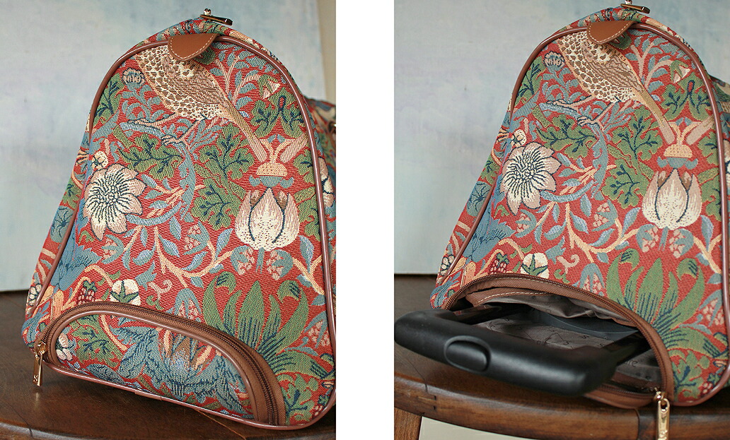 Tubakiyacrafts William Morris Bag Shoulder Porch William Morris Bag Shoulder Porch Gobelin Autumn Winter Refined Strawberry Thief Small Bird U K Brand