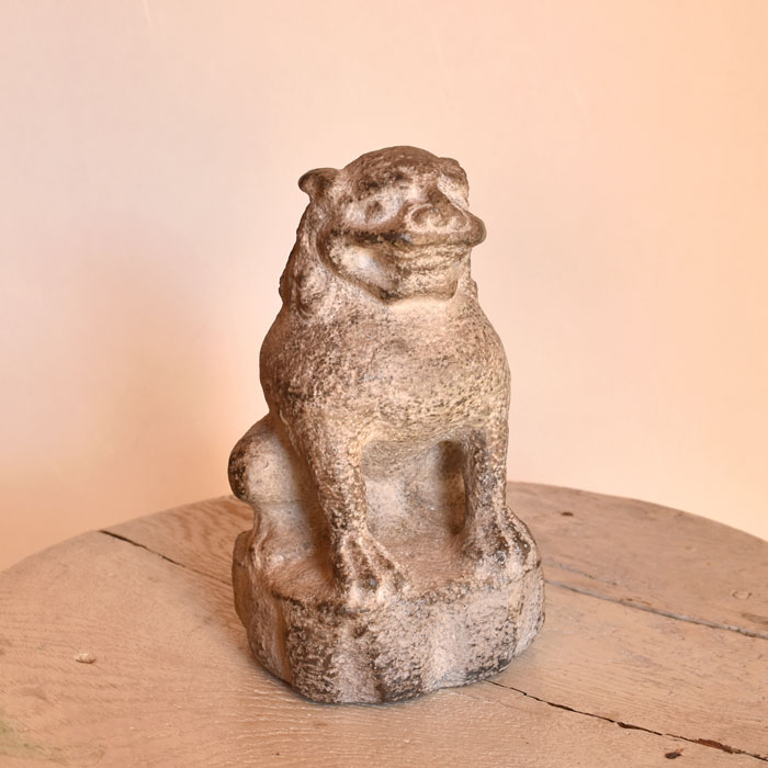 小百獣の王/青石/石彫/新作骨董/中国/アンティーク/庭石/狛犬/刻みつける