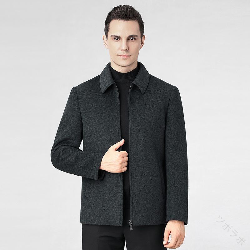 コート メンズ 男性用 カシミヤ ウール ビジネス カジュアル 紳士服 通勤 ノーアイロン イージーケア シワになりにくい 高級感 テーラードカラー シングルブレスト 厚手 冬物 アウター |ツボラボ