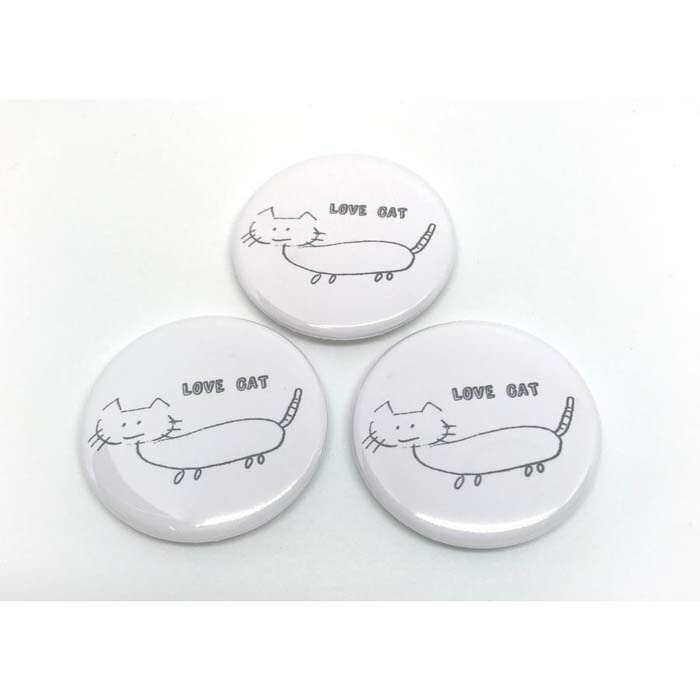 100ビジュ　缶バッジ　ネコ　98 K 100ビジュ 缶バッジ ネコ 98 K - メルカリ