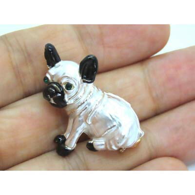 楽天市場 フレンチブルドッグ ブローチ ホワイト フレブル グッズ 白 ペット 犬 リアル Tuge9999 楽天市場店